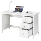 3 - Drawer Home Office Study Computer Desk with Spacious Desktop - Comfortable Living Decor