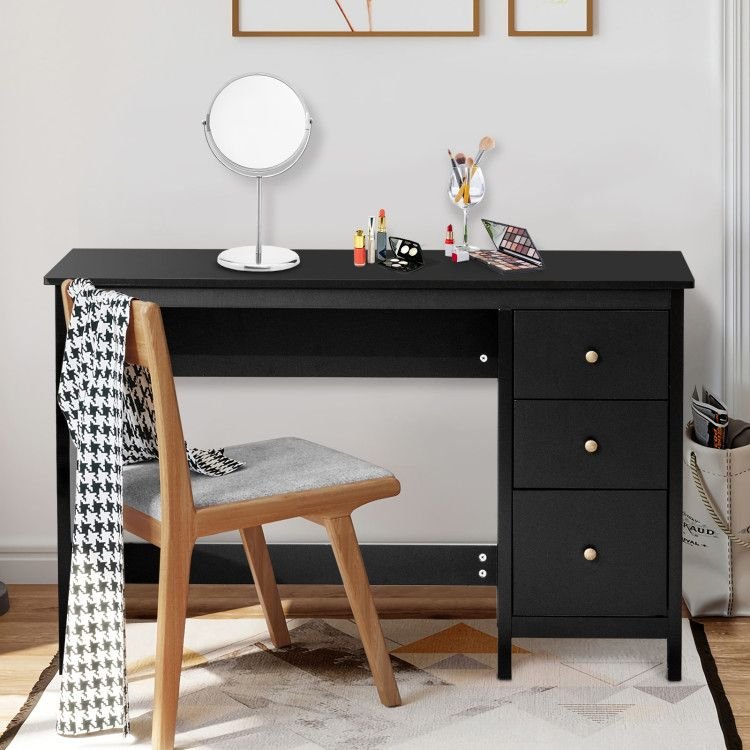 3 - Drawer Home Office Study Computer Desk with Spacious Desktop - Comfortable Living Decor