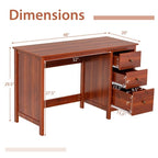 3 - Drawer Home Office Study Computer Desk with Spacious Desktop - Comfortable Living Decor