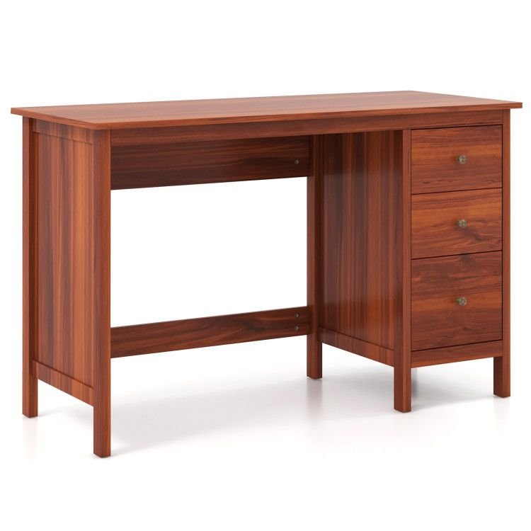 3 - Drawer Home Office Study Computer Desk with Spacious Desktop - Comfortable Living Decor