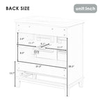 30" Bathroom Vanity with Sink Combo, Multi - functional Bathroom Cabinet with Doors and Drawer, Solid Frame and MDF Board - Comfortable Living Decor
