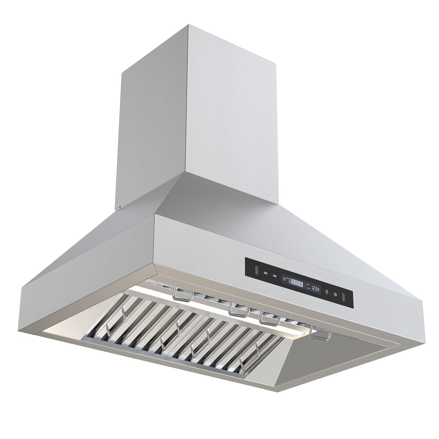 30 inch Range Hood, Wall Mount Kitchen Hood 900 CFM Ducted/Ductless Convertible with Gesture Sensing & Touch Control, Stainless Steel Vent Hood 3 Speed Exhaust Fan, 4 Baffle Filters - Comfortable Living Decor