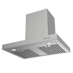 30 - Inch Stainless Steel Wall Mount Range Hood with 900CFM and Grease Baffle Filter - Comfortable Living Decor
