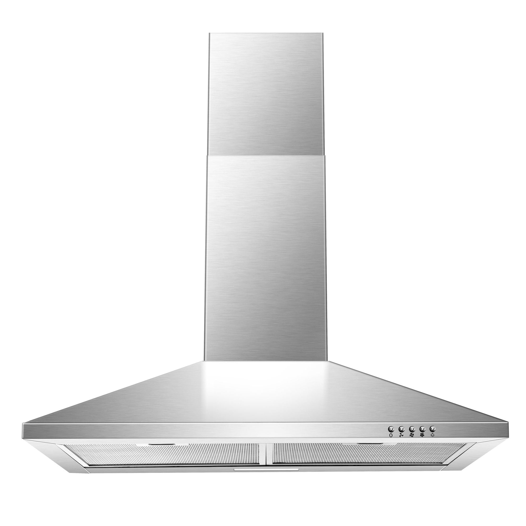 30 - Inch Wall Mount Stainless Steel Range Hood - Convertible Ducted/Ductless with 3 Speed Fan & LED Lighting - Comfortable Living Decor