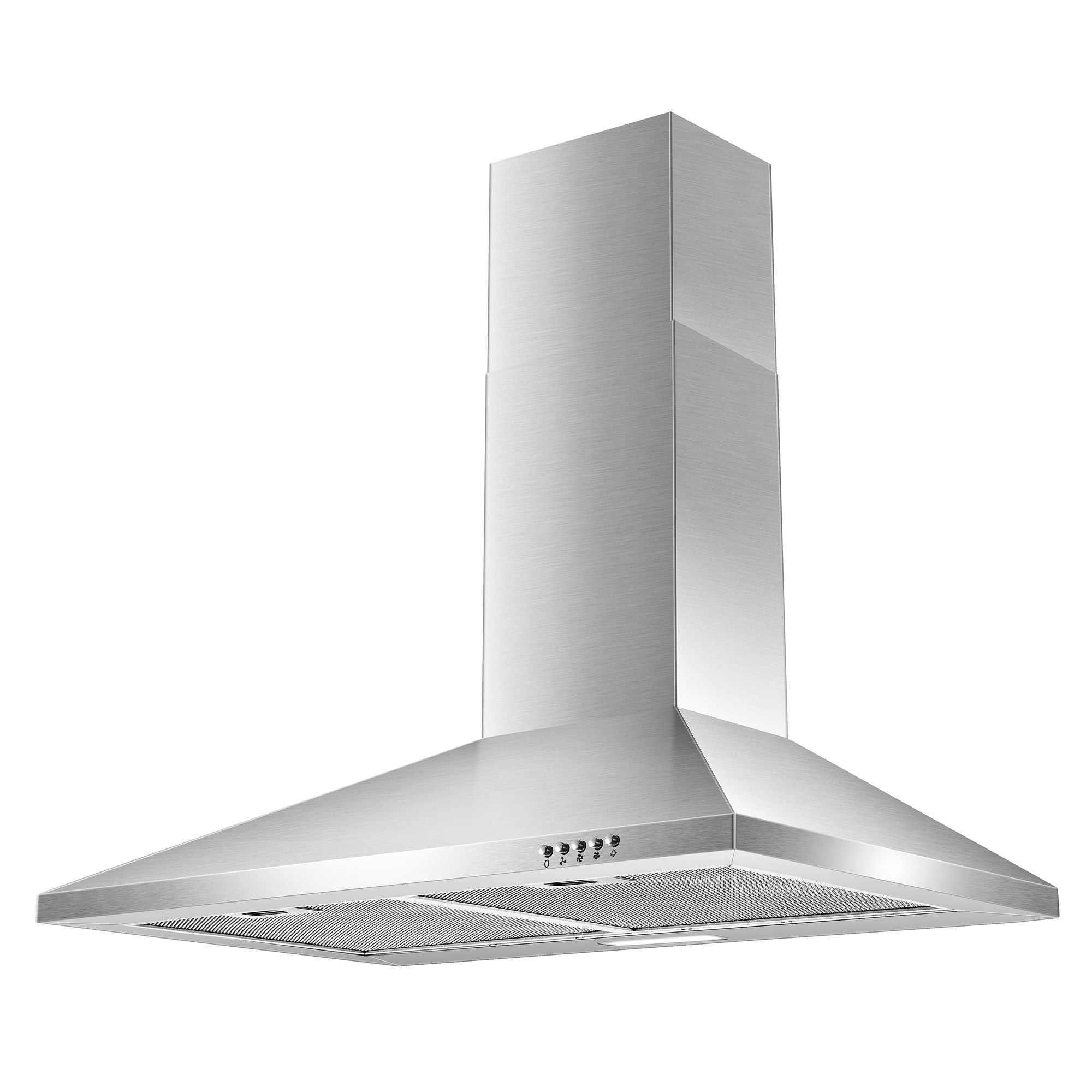 30 - Inch Wall Mount Stainless Steel Range Hood - Convertible Ducted/Ductless with 3 Speed Fan & LED Lighting - Comfortable Living Decor