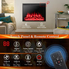 34/37 Inch Electric Fireplace Recessed with Adjustable Flames - Comfortable Living Decor