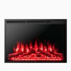 34/37 Inch Electric Fireplace Recessed with Adjustable Flames - Comfortable Living Decor