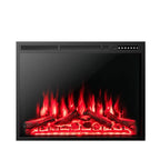 34/37 Inch Electric Fireplace Recessed with Adjustable Flames - Comfortable Living Decor