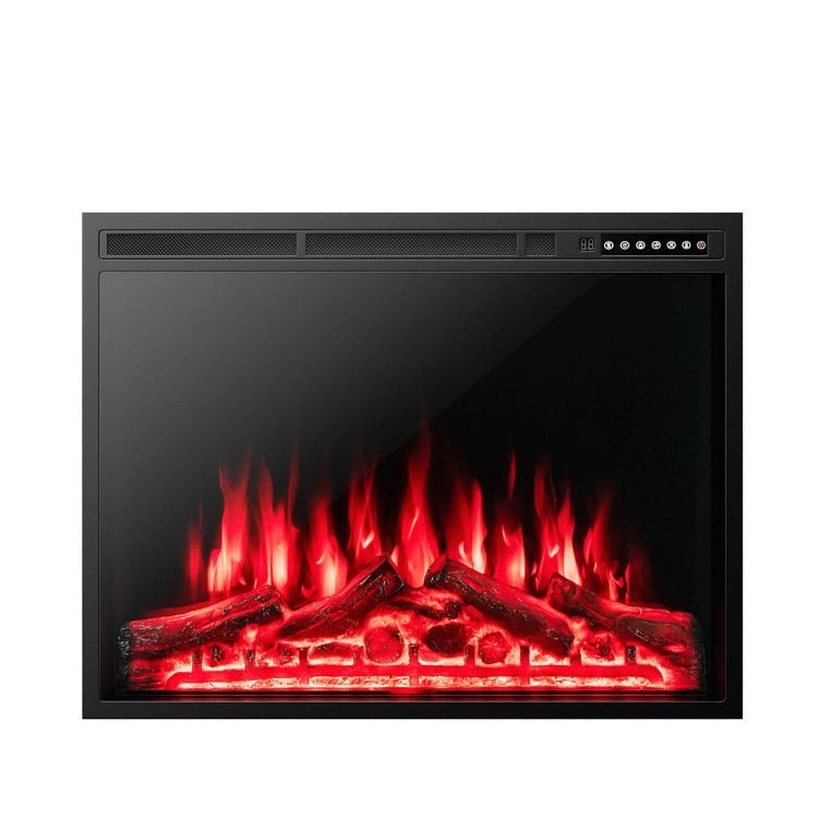 34/37 Inch Electric Fireplace Recessed with Adjustable Flames - Comfortable Living Decor