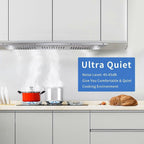 36 inch Built - In/Insert Range Hood 800CFM Kitchen Stove Vent 3 - Speed w/LEDs - Comfortable Living Decor