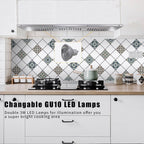 36 inch Built - In/Insert Range Hood 800CFM Kitchen Stove Vent 3 - Speed w/LEDs - Comfortable Living Decor