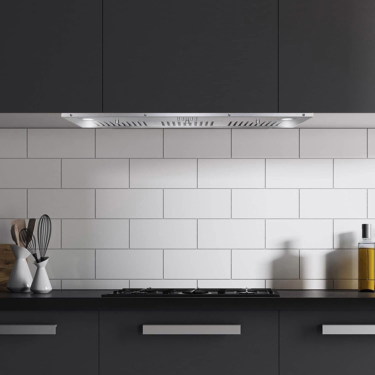 36 inch Built - In/Insert Range Hood 800CFM Kitchen Stove Vent 3 - Speed w/LEDs - Comfortable Living Decor