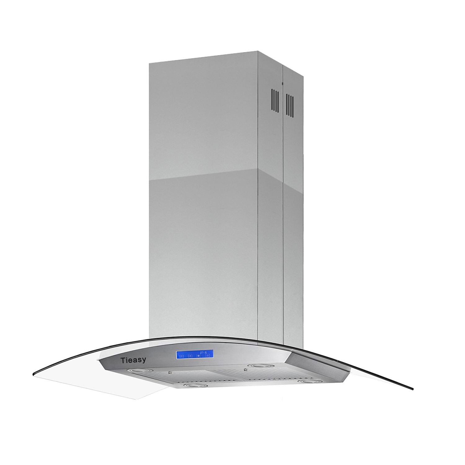 36 inch Stainless Steel Island Mount Range Hood 900CFM Tempered Glass w/LED Lights - Comfortable Living Decor