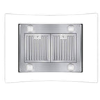 36 inch Stainless Steel Island Mount Range Hood 900CFM Tempered Glass w/LED Lights - Comfortable Living Decor