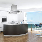36 inch Stainless Steel Island Mount Range Hood 900CFM Tempered Glass w/LED Lights - Comfortable Living Decor