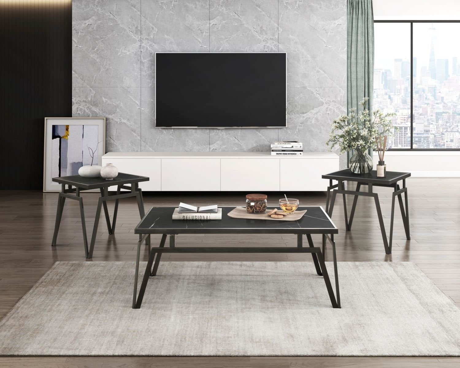 3pc Contemporary Style Cocktail Table by Yeah Depot - Comfortable Living Decor