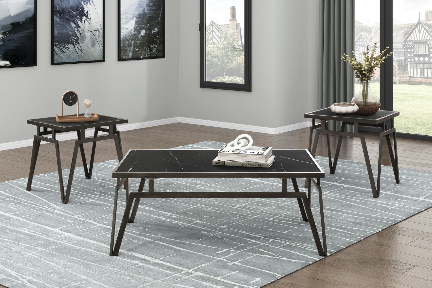 3pc Contemporary Style Cocktail Table by Yeah Depot - Comfortable Living Decor