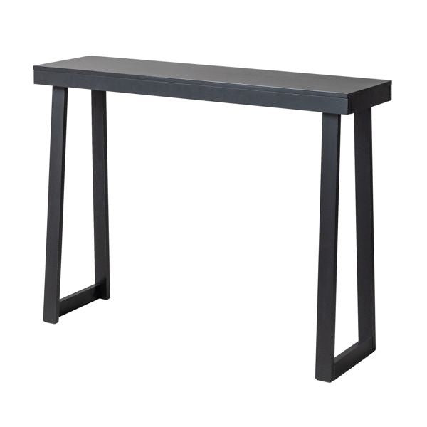 43.3 Inch Solid Wood Console Table for Entryway, Sofa Table Narrow Entryway Table for Hallway, Behind The Couch, Living Room, Foyer, Black - Comfortable Living Decor