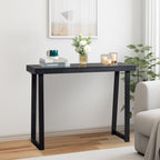 43.3 Inch Solid Wood Console Table for Entryway, Sofa Table Narrow Entryway Table for Hallway, Behind The Couch, Living Room, Foyer, Black - Comfortable Living Decor