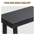 43.3 Inch Solid Wood Console Table for Entryway, Sofa Table Narrow Entryway Table for Hallway, Behind The Couch, Living Room, Foyer, Black - Comfortable Living Decor