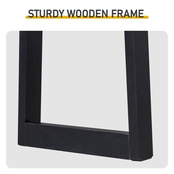 43.3 Inch Solid Wood Console Table for Entryway, Sofa Table Narrow Entryway Table for Hallway, Behind The Couch, Living Room, Foyer, Black - Comfortable Living Decor