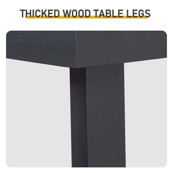 43.3 Inch Solid Wood Console Table for Entryway, Sofa Table Narrow Entryway Table for Hallway, Behind The Couch, Living Room, Foyer, Black - Comfortable Living Decor
