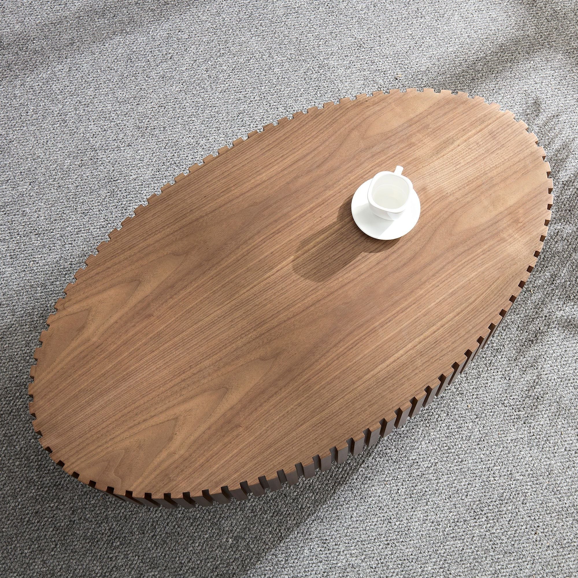 43.7" Ellipse Drum Cocktail Table by Hooya - Comfortable Living Decor