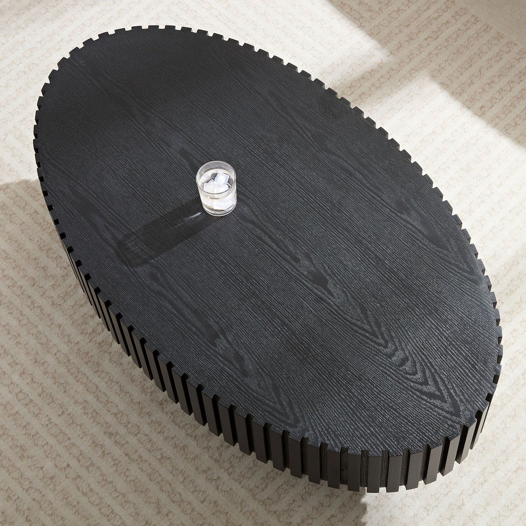 43.7" Ellipse Drum Cocktail Table by Hooya - Comfortable Living Decor