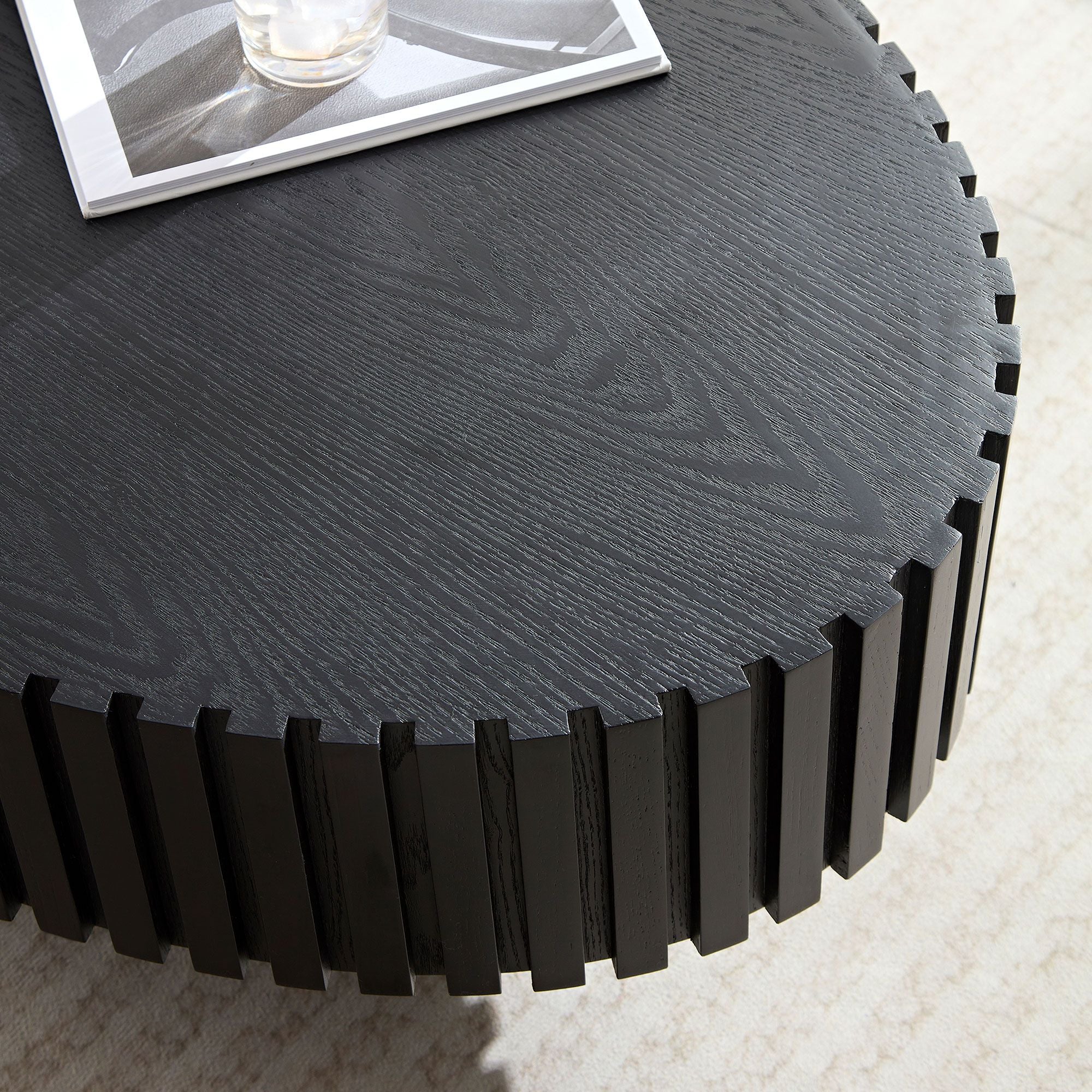 43.7" Ellipse Drum Cocktail Table by Hooya - Comfortable Living Decor