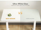 48 Inch Electric White Glass Standing Desk, Adjustable Height ,Quick Install Home Office Computer Desk, Stand Up Desk, - Comfortable Living Decor