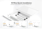 48 Inch Electric White Glass Standing Desk, Adjustable Height ,Quick Install Home Office Computer Desk, Stand Up Desk, - Comfortable Living Decor