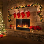 50 Inch Recessed Electric Insert Wall Mounted Fireplace with Adjustable Brightness - Comfortable Living Decor