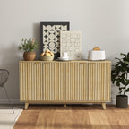 55" Fluted Sideboard Buffet Cabinet by Homcom - Comfortable Living Decor