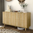55" Fluted Sideboard Buffet Cabinet by Homcom - Comfortable Living Decor