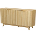 55" Fluted Sideboard Buffet Cabinet by Homcom - Comfortable Living Decor
