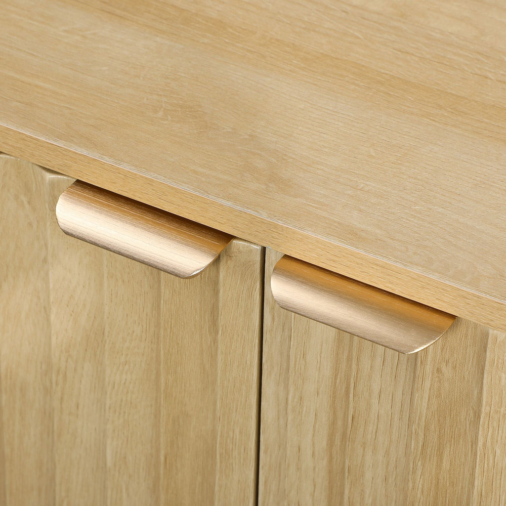 55" Fluted Sideboard Buffet Cabinet by Homcom - Comfortable Living Decor