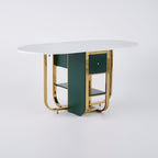 59.1" Modern Rectangle Leaf Folding Wood Dining Table with Storage Seats 4 - 6 People - Comfortable Living Decor