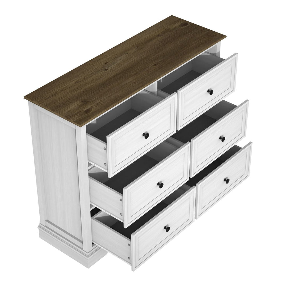 6 DrawersTall Dresser for Bedroom Vertical Storage Tower Wood Top Closets - Comfortable Living Decor