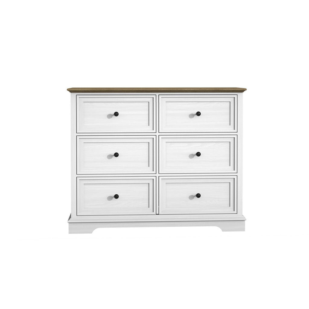 6 DrawersTall Dresser for Bedroom Vertical Storage Tower Wood Top Closets - Comfortable Living Decor