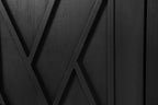 60 inches Modern Farmhouse Accent Cabinet with 4 Doors and Adjustable Shelf Wood Sideboard Buffet Cabinet Console Table Credenza Buffet Table for Kitchen Dining Room Entryway Hallway(Antique Black) - Comfortable Living Decor
