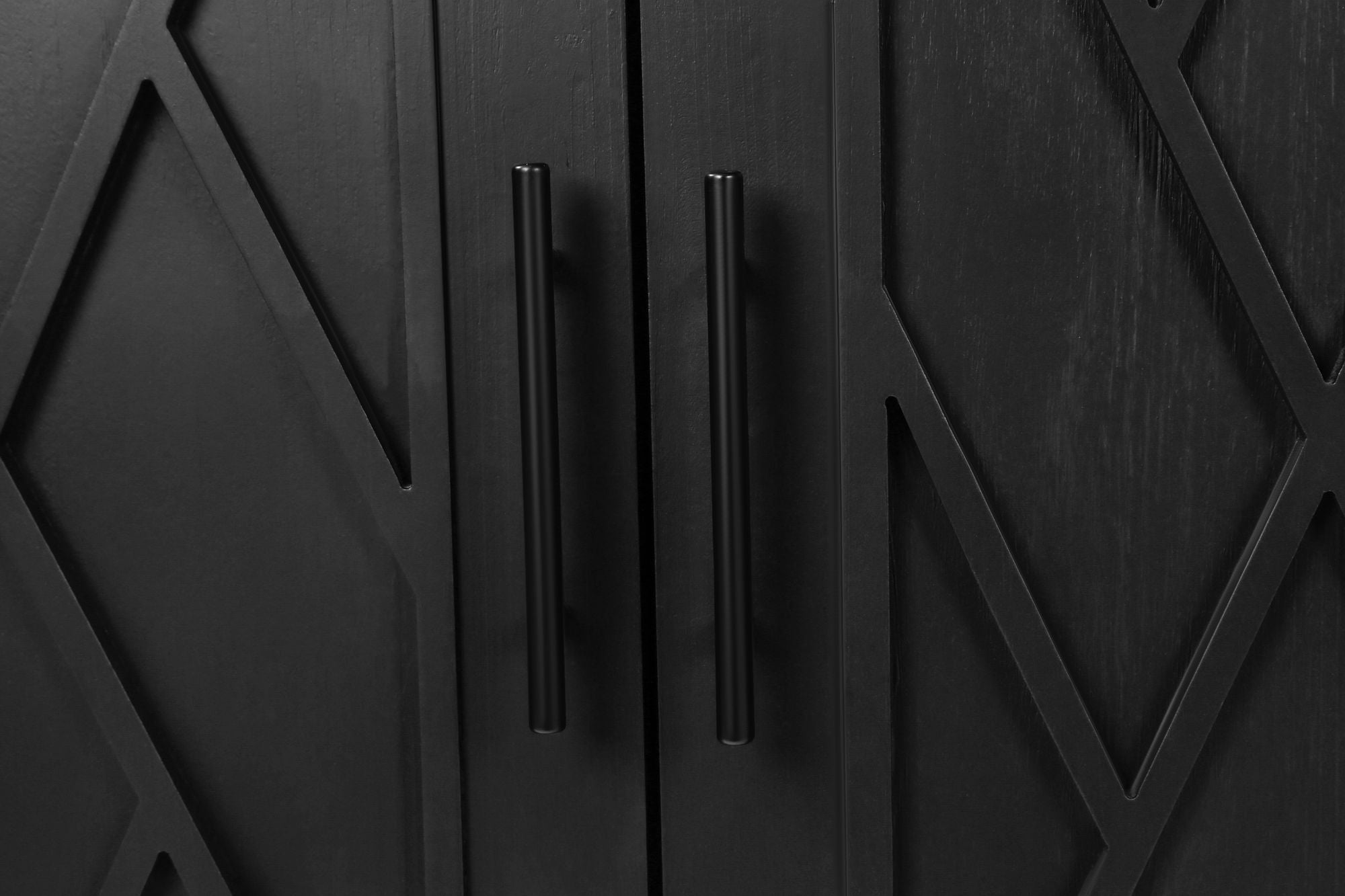60 inches Modern Farmhouse Accent Cabinet with 4 Doors and Adjustable Shelf Wood Sideboard Buffet Cabinet Console Table Credenza Buffet Table for Kitchen Dining Room Entryway Hallway(Antique Black) - Comfortable Living Decor