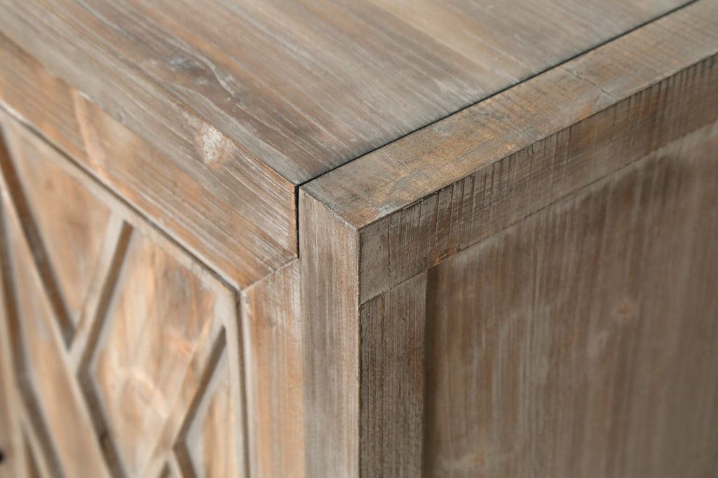 60 inches Modern Farmhouse Accent Cabinet with 4 Doors and Adjustable Shelf Wood Sideboard Buffet Cabinet Console Table Credenza Buffet Table for Kitchen Dining Room Entryway Hallway(Antique Brown) - Comfortable Living Decor