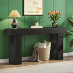 63 - Inch Long Console Table, Wooden Rectangular Sofa Table Behind The Couch - Comfortable Living Decor
