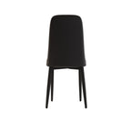 63 "medieval modern cream style MDF dining table and PU dining chair set 4. Assemble Desktop and black metal leg dining chair set, suitable for home&kitchen - Comfortable Living Decor
