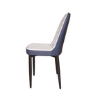 63 "medieval modern cream style MDF dining table and PU dining chair set 4. Assemble Desktop and black metal leg dining chair set, suitable for home&kitchen - Comfortable Living Decor