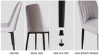 63 "medieval modern cream style MDF dining table and PU dining chair set 4. Assemble Desktop and black metal leg dining chair set, suitable for home&kitchen - Comfortable Living Decor