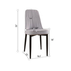 63 "medieval modern cream style MDF dining table and PU dining chair set 4. Assemble Desktop and black metal leg dining chair set, suitable for home&kitchen - Comfortable Living Decor