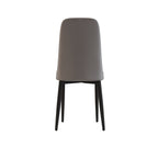 63 "medieval modern cream style MDF dining table and PU dining chair set 4. Assemble Desktop and black metal leg dining chair set, suitable for home&kitchen - Comfortable Living Decor