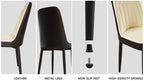 63 "medieval modern cream style MDF dining table and PU dining chair set 4. Assemble Desktop and black metal leg dining chair set, suitable for home&kitchen - Comfortable Living Decor