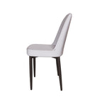 63 "medieval modern cream style MDF dining table and PU dining chair set 4. Assemble Desktop and black metal leg dining chair set, suitable for home&kitchen - Comfortable Living Decor